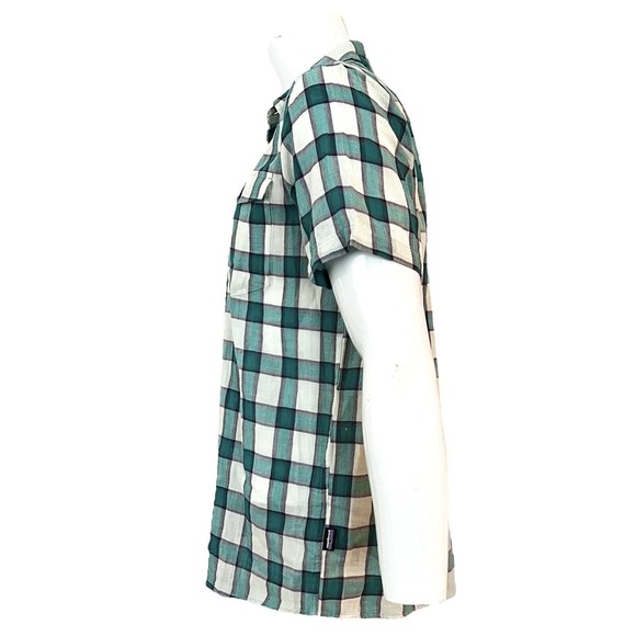 Patagonia Shirt Men Size Medium Lightweight Organic Cotton Plaid Hike Button - Picture 3 of 3